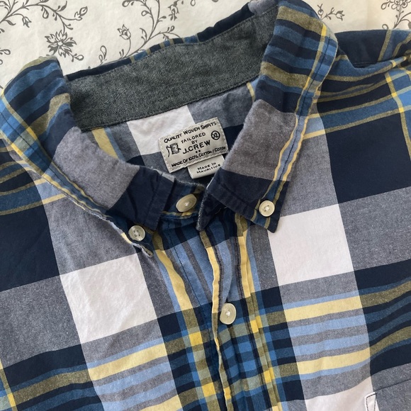 J. Crew | Shirts | J Crew Purple Grey Blue Yellow Plaid Button Down Casual  Dress Long Sleeve Shirt | Poshmark